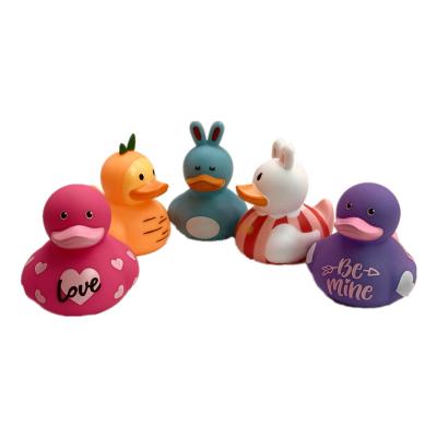 China Custom Bath Toy Rubber Duck With 3d Artwork Design, Promotional Rubber Duck With Custom Logo Imprint, Plastic Baby Bath Duck Floating Toy for sale