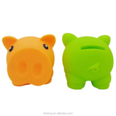 China Educational Eco-friendly Plastic Pig Shape Multicolor Piggy Bank For Kids Piggy Bank for sale