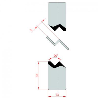 China 90 Degree 42CrMo Slight Jerk Tool WZIN002Z08 Press Brake Dies for sale