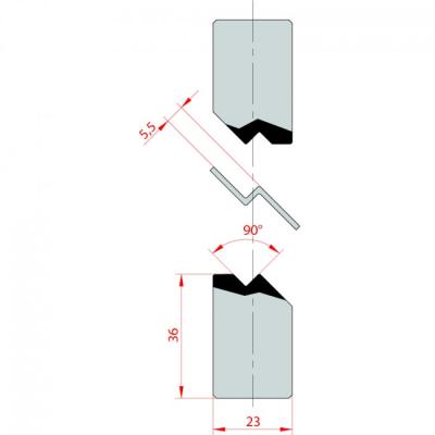 China 42CrMo 90 Degree Slight Jerk Tool - WZIN002Z55 Press Brake Dies for sale