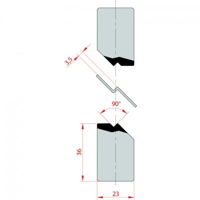 China 42CrMo 90 Degree Slight Jerk Tool - WZIN002Z35 Press Brake Dies for sale