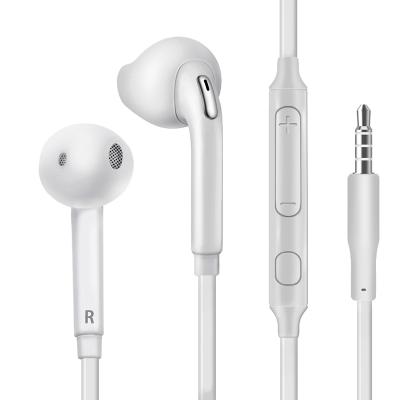 China In-ear OEM s6 s7 earphone wired 1.2M earbuds remote high fidelity in-ear headphones 3.5mm build-in for phone for sale