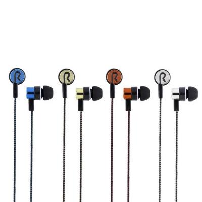 China OEM MP3/mp4 In-Ear Roping 3.5mm Stereo Earphone With MIC In-Ear Wired Earphone Earbud Woven Fiber Cloth headset protable line for sale