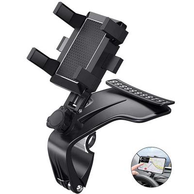 China Adjustable Dash Car Phone Holder 1200 Degree Rotating GPS Bracket Car Mount Holder For Car Accessories Phone Clip With Parking Map for sale