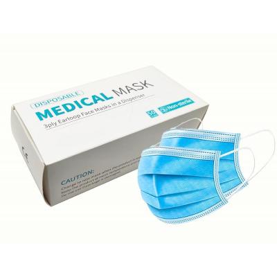 China All Non Woven Medical Disposable Mask 3 Ply Box Patterned  KANGJI MC-1-2 for sale