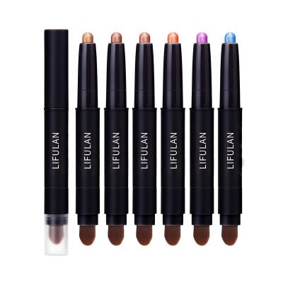 China Factory wholesale unisex waterproof no border eyeshadow stick science logo single color optical chameleon pearl eyeshadow front for sale