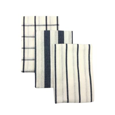 China Modern Design 100% Cotton Plaid Kitchen Towel Checked High Quality Woven Tea Towel for sale