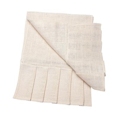 China 100% high quality simple burlap dining table runner pleated edge with ribbon trim decoration table runner for sale