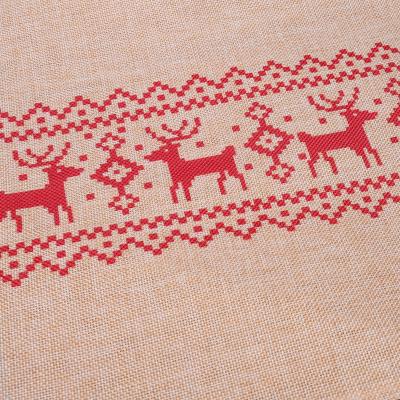 China Modern Modern Style Digital Printing Christmas Reindeer Pattern Table Runner for sale