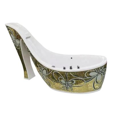 China 2300mm tall size eco-friendly wholesale luxury shoe shape stand alone marble stone corner bathtub for adult for sale