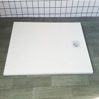 China Foshan Eco - Friendly Anti - Slip Flat Marble Stone Shower Tray White Color Size Customized for sale