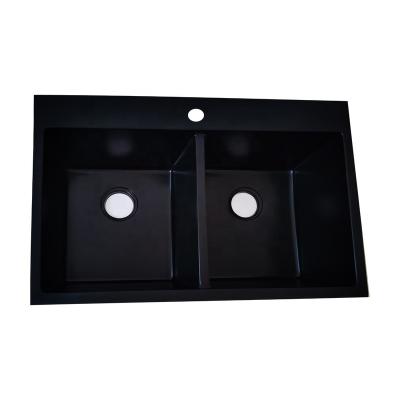 China Without price of double faucet hot sale quartz kitchen sink undermount kitchen sink for sale