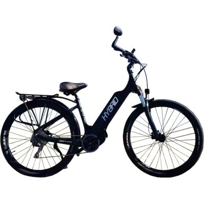 China Aluminum Alloy Mountain Bike 300W EBIKE Hybrid Electric Urban Commuter Bikes For Adults 29 Inch Carbon Frame 14Ah Max 100km for sale