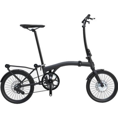 China Safe and Stylish Electric Folding Bike Bicycle 7 Speed ​​Shockingproof Full Frame Aluminum Alloy 100KG Unilateral Folding Pedal for sale