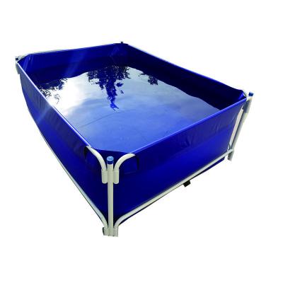 China Customized Portable Folding Fish Farm PVC Biofloc Tank Fish Farm Pond for sale