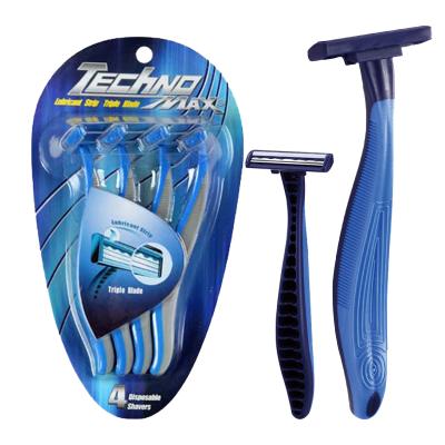 China KAILI 2 Blade Twin Blades Disposable Shaving Razor With Rubber Handle for sale