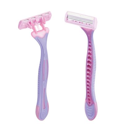 China Triple Blade China 3 Blade Disposable Razor Ladies Shaving Knife for sale