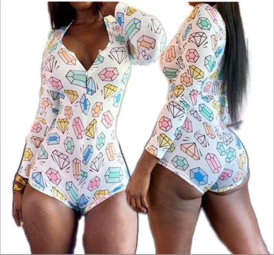 China Wholesale fashion QUICK DRY pajamas plus size nightgowns villain sexy short onsies adult onesie for women for sale