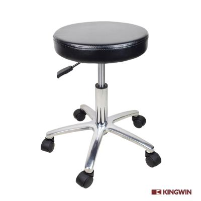 China Professional Hairsalon Salon Round Rolling Adjustable Stainless Steel Swivel Stool for sale