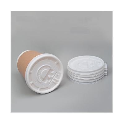 China Non Spill High Quality Durable White Round Disposable PP Coffee Water Cup Lid for sale