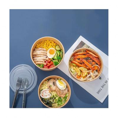 China Wholesale Disposable Printed Logo Paper Compostable Biodegradable Custom Eco - Friendly Soup Bowl Takeaway Packaging for sale