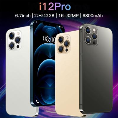 China Dual SIM Card Original i12 Pro Android Smartphone 6.7 Inch PHONE12+512BG Max Core 5G LET Smartphone Mobile Phones for sale