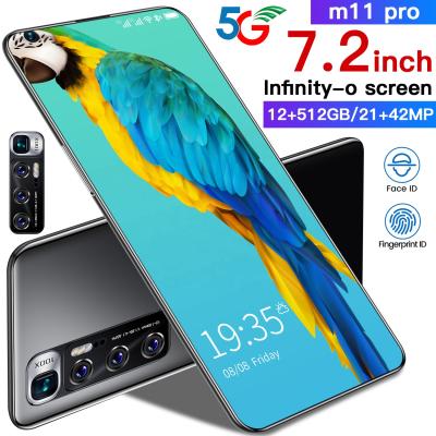 China Dual SIM Card New Smart Phone M11 Pro 7.3 inch OLED Display 4G 8+256GB Full ROM 6800mAh Android 10.0 for sale