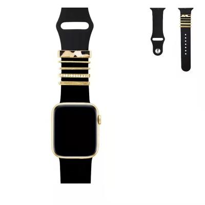 China New Fashion 38mm Silicone Watch Band Easy Accessories Leather Decorative Ring 5 Sets for sale