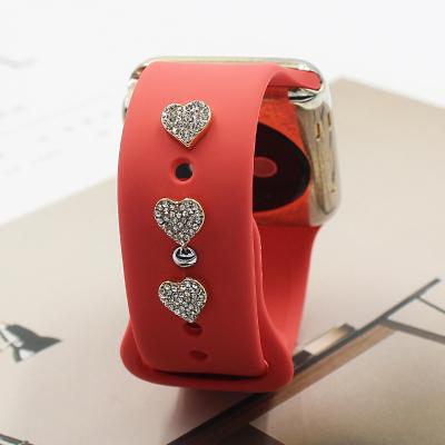 China New Design Rhinestone Star Decorative Nail Ring Easy Accessories Crystal Silicone Watch Band Strap for sale