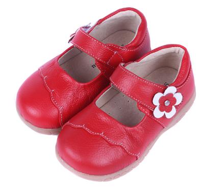 China Girls Breathable Kids Shoes Anti-slippery Genuine Leather Durable Soft Stylish Shoes for sale