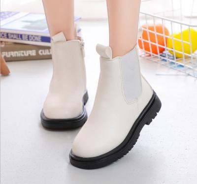 China Anti-Smell Kids Girls PU Leather Zipper Up Chelsea Boots Round Toe Kids Martin Boots Kids Boots for sale