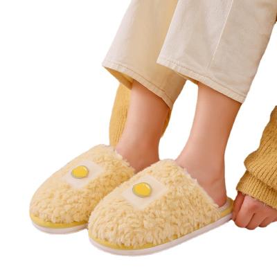 China Round Cute Comfortable Adult Slippers Quite Soft Winter Man and Woman Indoor Slippers for sale