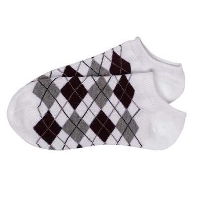 China Custom design, color high quality pure cotton argyle Ankle Socks for sale