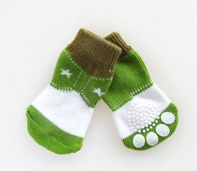 China Customized logo, design knitting Rubber Anti Slip Basic Dog Socks for sale