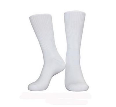 China 100% custom logo, design, color white sublimation breathable Men Socks for sale