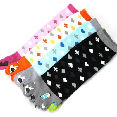 China Custom logo, design five toe animal girl tube sock for sale