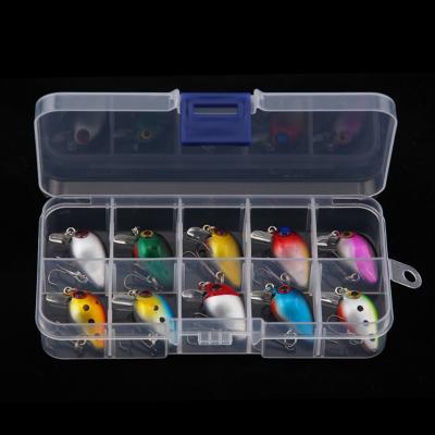 China 10pcs ABS Plastic Hard Baits FLOATING Fishing Crank Lure Box FISHING Artificial Bait for sale