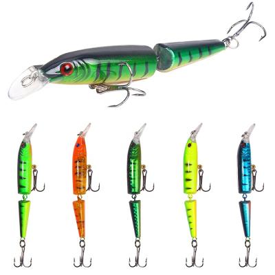 China ABS Plastic Two Joint 10.5cm/9g Segmented Fish Baits Hard Minnow Bait Fishing Lure for sale