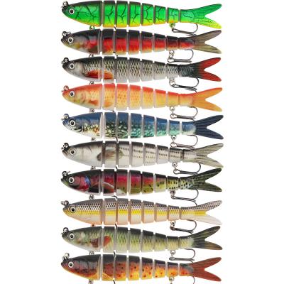 China High simulation Luya lures fish 13.5cm/23g multi-segment plastic simulation bait hard saltwater fish for sale