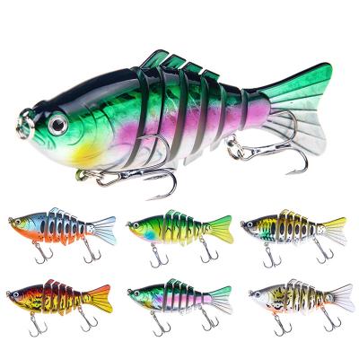 China Simulation High Luya Lures Multisection Fish Sinking Simulation Lures 15.6g/10cm 7 Section Lures Hard Fishing Tackle for sale