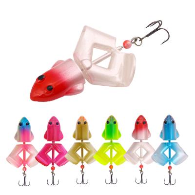 China ABS Plastic Frog Hard Baits 8cm/12.5g Top Water Spinnerbait Fishing Lure Artificial Spinning Lure for sale