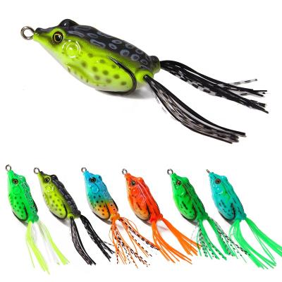 China Silica Gel Frog Soft Baits Top Water Fishing Lure Artificial 6cm / 12.5g Bait for sale