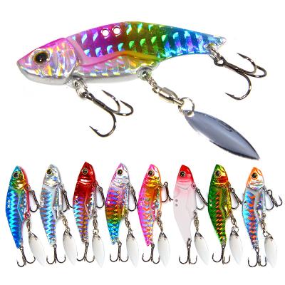 China Freshwater lure far-throwing sequin high vib leaf willow bait lure plate simulation iron sea fishing spinner for sale