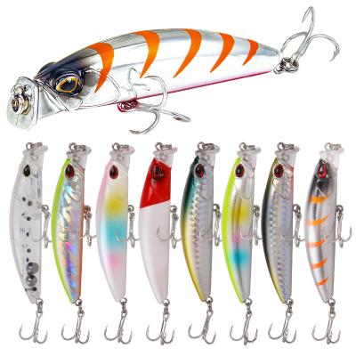 China ABS Luya Lures Plastic Snap Lures 10g/8cm Clear Undyed Plastic Float Sea Fishing Hard Freshwater Lures for sale