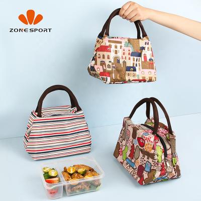 China PICNIC Portable Mini Tote Bag For Lunch Box Thermal Insulated Lunch Bag With Food Container Factory Wholesale Lunch Bag for sale