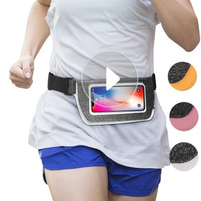 China Fashion Unique Design Belt Waist Pack Water Resistant Runners Fanny Pack Adjustable Running Pouch for sale