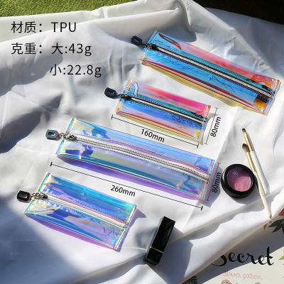 China Fashion Women Clear TPU And Pink Custom Cosmetic Bag Plastic For Travel Makeup Bag for sale