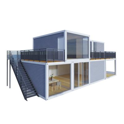 China Modern Quickly Install Luxury Prefab House Prefab Prefab Villa Two Storey Steel Structure Container Home Hotel Prefab Homes for sale