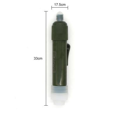 China Retail Outdoor Camping Water Filter Straw Use Survival Outdoor Hike Displacement Personal Water Filter For Boating Fishing Hike for sale