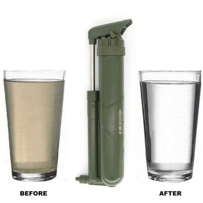 China Portable Outdoor Survival Camping Water Purifier Filter Outdoor Hand Rise Traveling Press For Boating Camping for sale